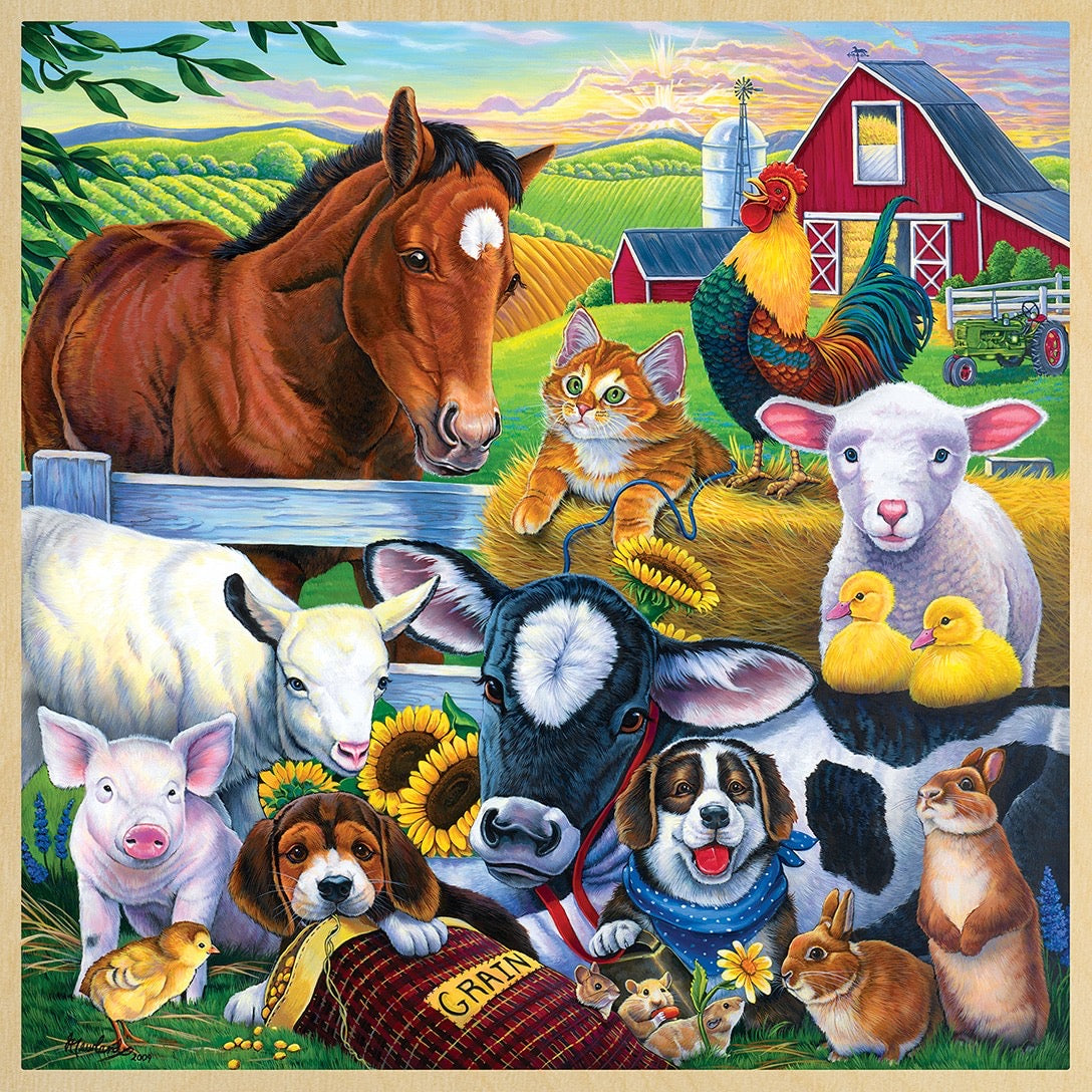 Farm Friends 48 Piece Wooden Puzzle    
