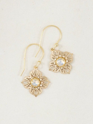 Holly Yashi Bella Flora Earrings - Rainbow Moonstone/Gold    