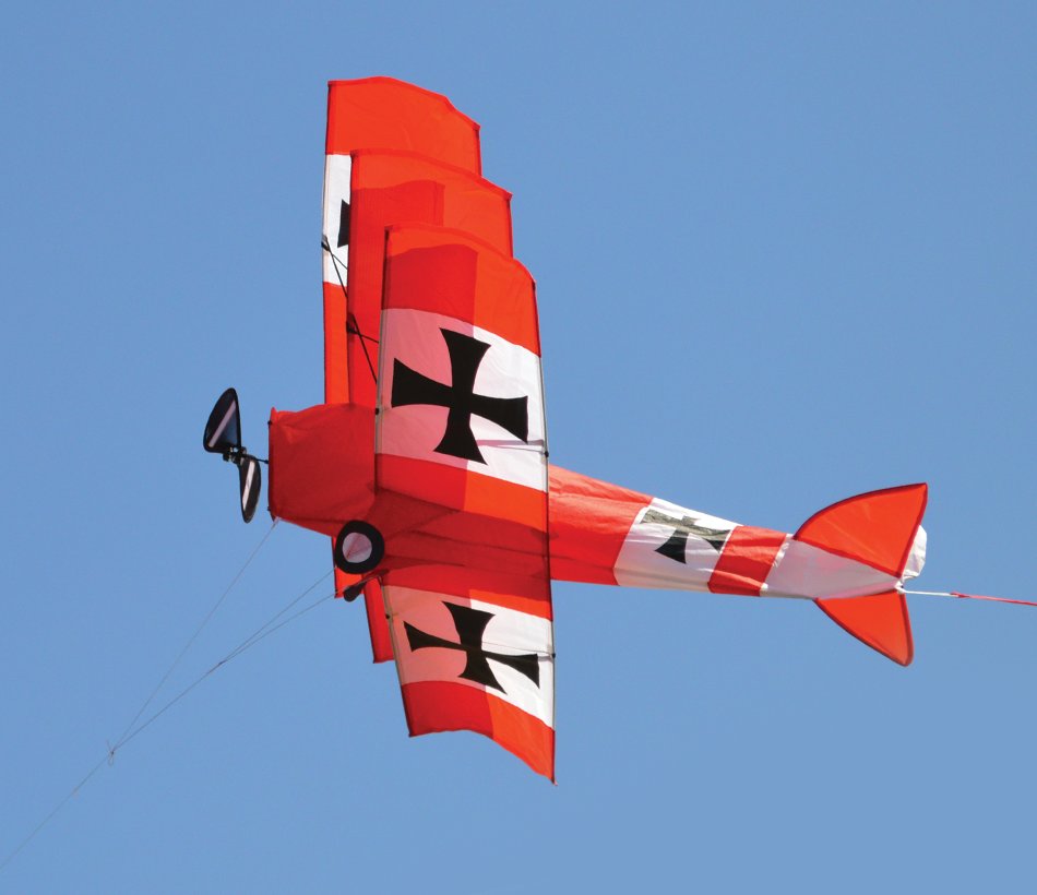 Red Baron Triplane - 3D Kite    