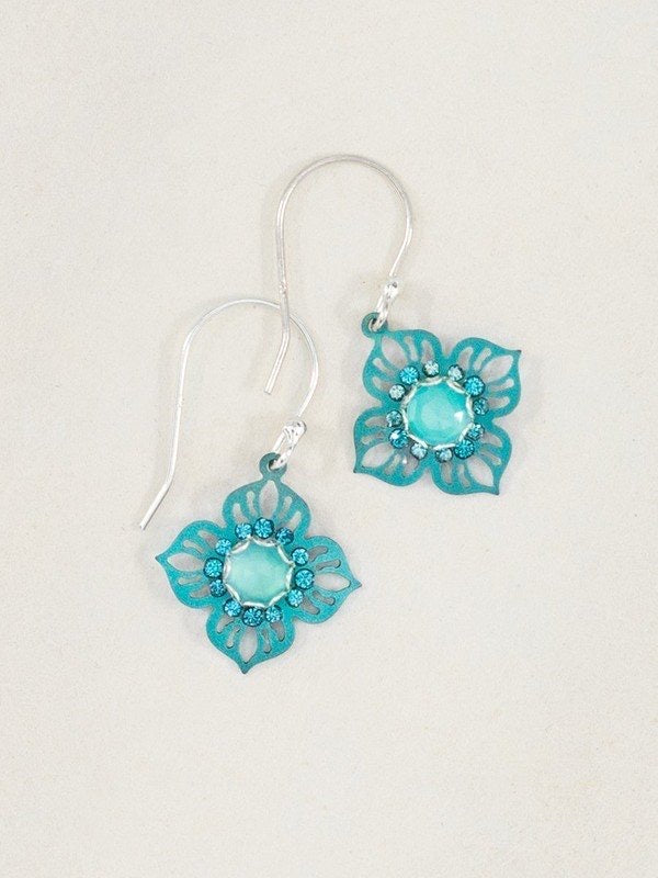 Holly Yashi Bella Flora Earrings - Calcite/Ocean    