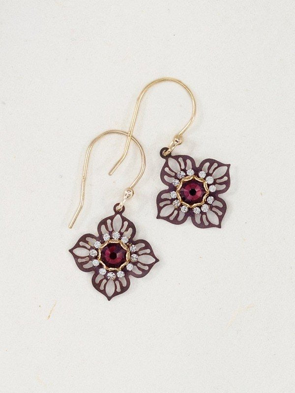 Holly Yashi Bella Flora Earrings - Antiqued Brass    