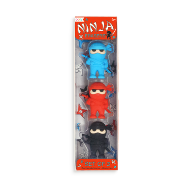 Ninja Erasers - Set of 3    