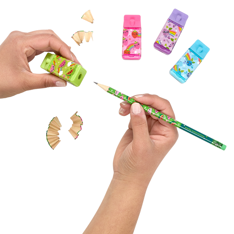 Juicy Box Scented Eraser and Pencil Sharpener (Single) - Blue, Pink, Purple, or Green    