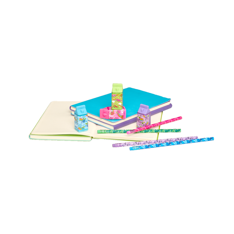 Juicy Box Scented Eraser and Pencil Sharpener (Single) - Blue, Pink, Purple, or Green    