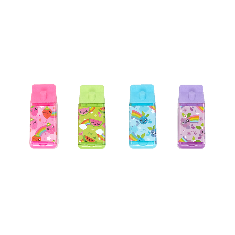 Juicy Box Scented Eraser and Pencil Sharpener (Single) - Blue, Pink, Purple, or Green    