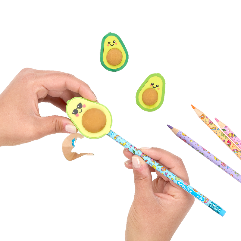 Avocado Love Erasers & Sharpener    