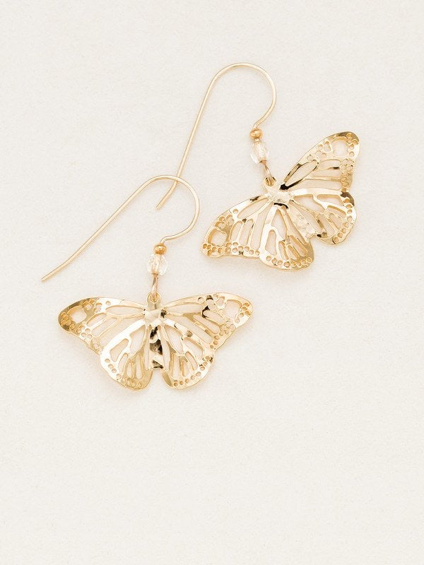 Holly Yashi Enchanted Butterfly Earrings - Gold    