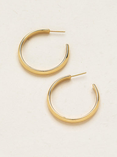 Holly Yashi Cara Medium Hoop Post Earring - Gold    