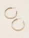 Holly Yashi Medium Cara Hoop Post Earrings - Silver    