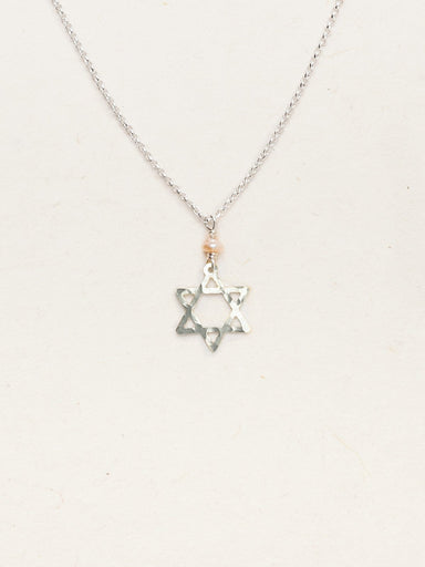 Holly Yashi Star of David Drop Necklace - Silver    