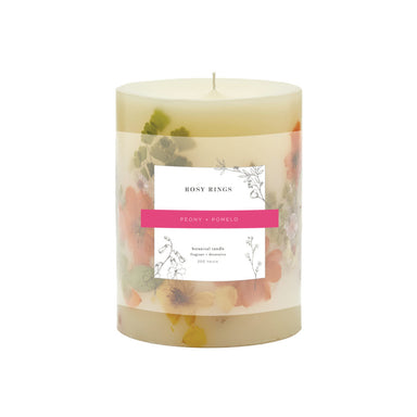 Rosy Rings Peony & Pomelo - Medium Botanical Candle    