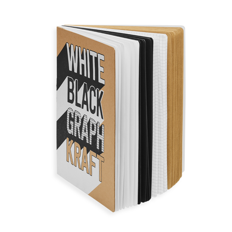 White Black Graph Kraft - The Paper Works Pad    