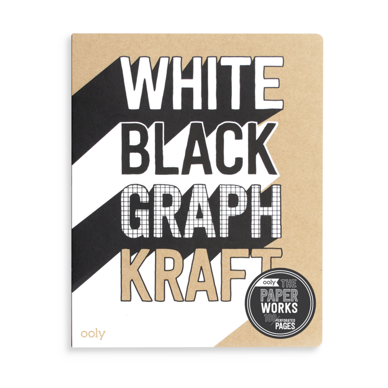 White Black Graph Kraft - The Paper Works Pad    
