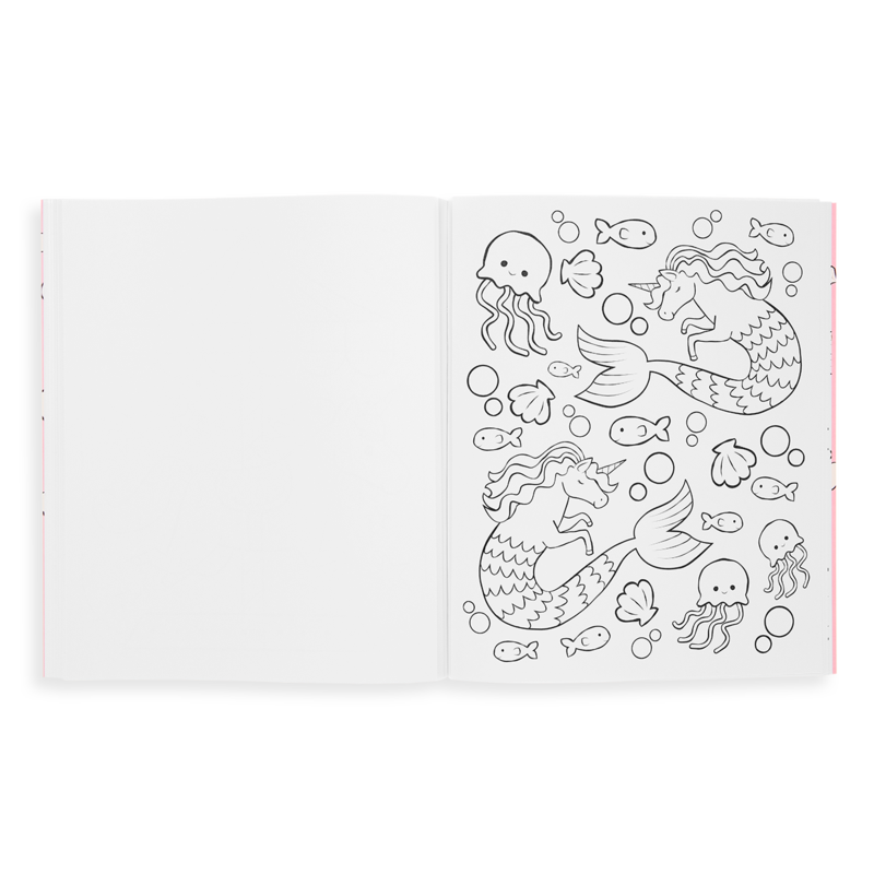 Color-in' Book - Enchanting Unicorns    