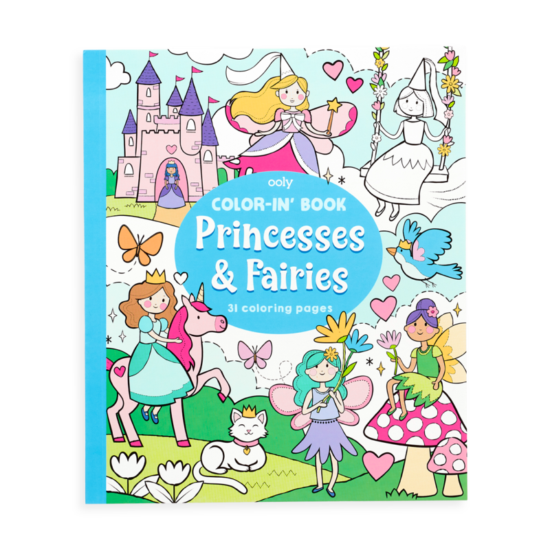 Color-in' Book - Princesses & Fairies    
