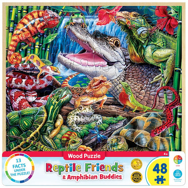 Reptile Friends 48 Piece Wooden Puzzles    