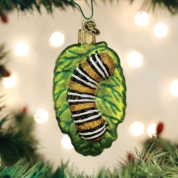 Old World Christmas Fuzzy Caterpillar Ornament    