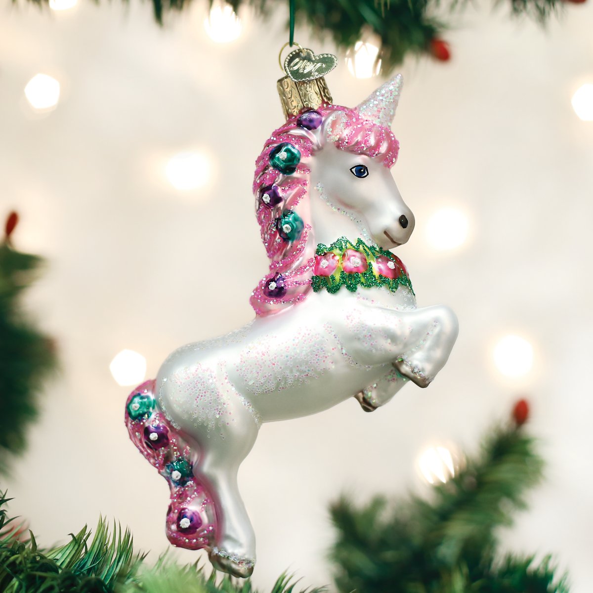 Old World Christmas - Prancing Unicorn Ornament    