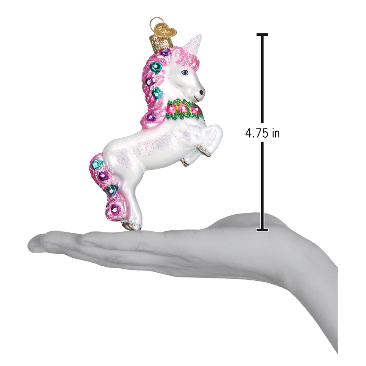 Old World Christmas - Prancing Unicorn Ornament    