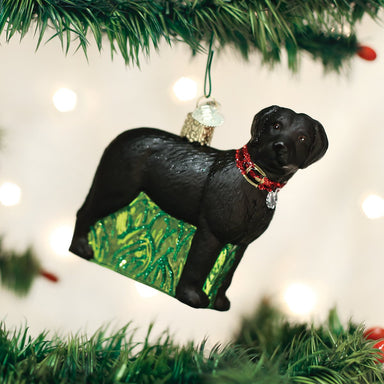 Old Workd Christmas - Standing Black Lab Ornament    