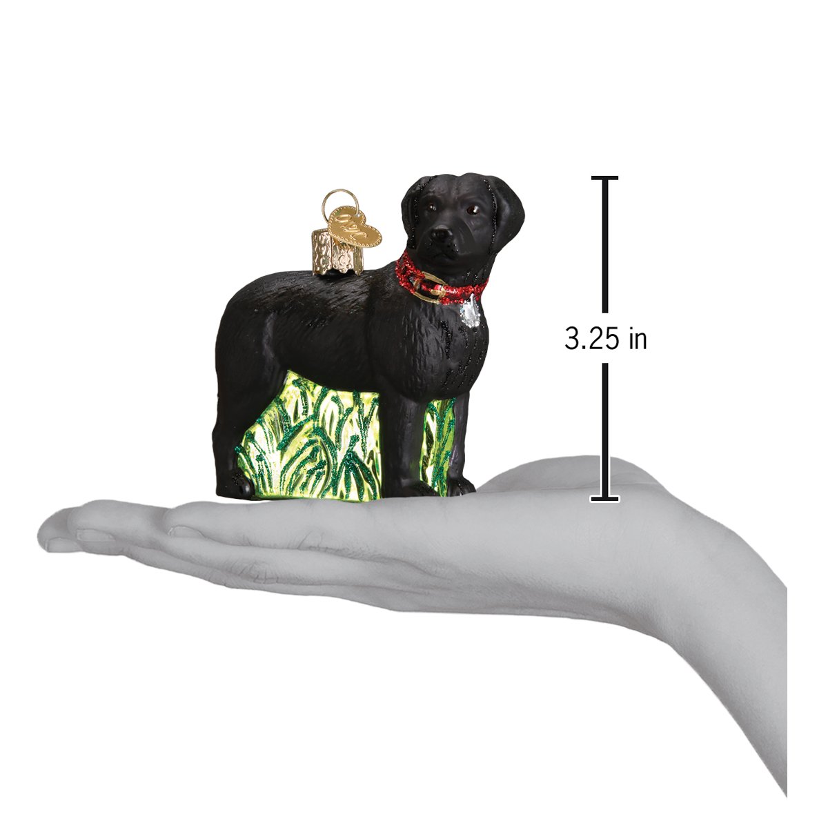 Old Workd Christmas - Standing Black Lab Ornament    