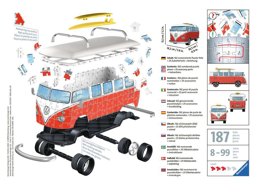 VW Bus 162 Piece 3D Puzzle    