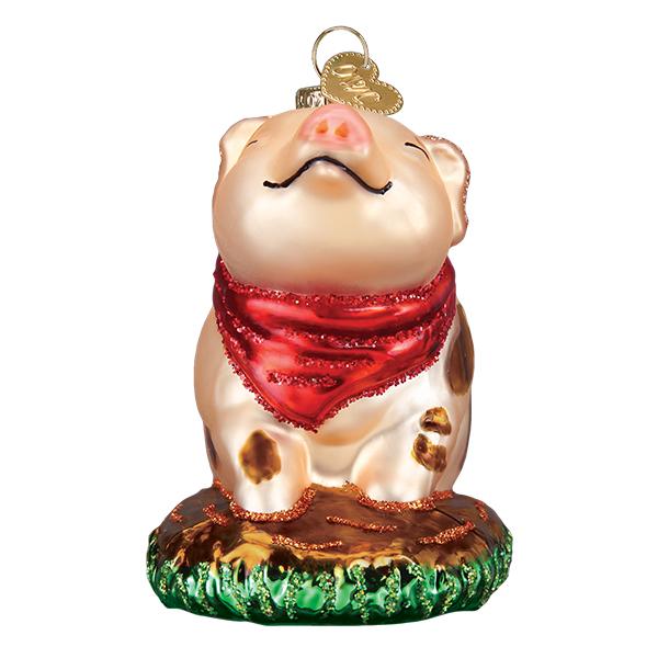 Old World Christmas - Piggy In The Puddle Ornament    