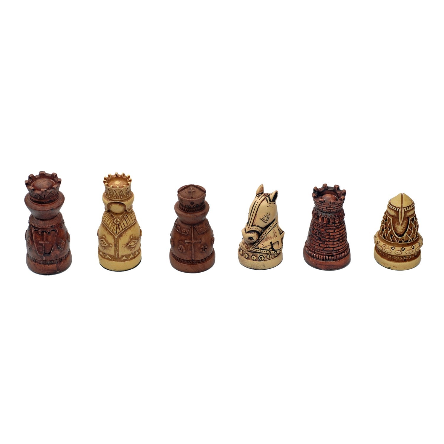 Medieval Chess Set -15 Inch Walnut Chess Board    