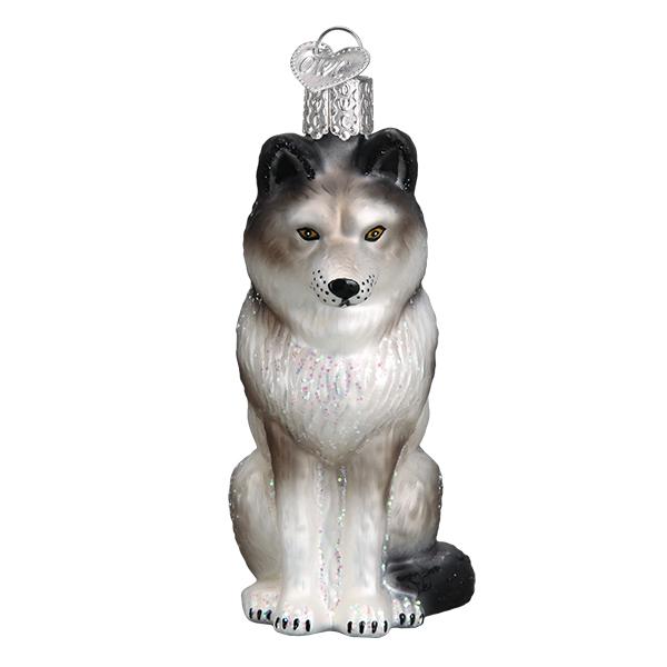 Old World Christmas - Sitting Wolf Ornament    