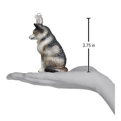 Old World Christmas - Sitting Wolf Ornament    