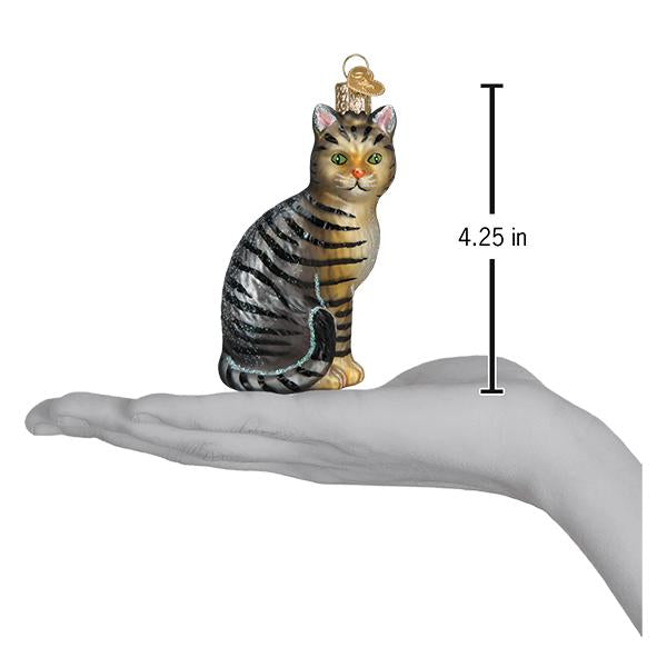 Old World Christmas - Grey Tabby Cat Ornament    