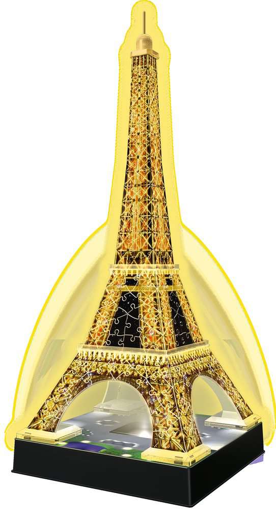 Eiffel Tower Night Edition - 216 Piece Lighted 3D Puzzle    