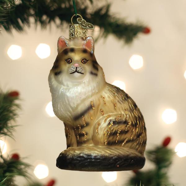 Old World Christmas Maine Coon Cat    