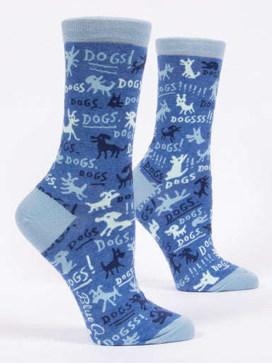 Blue Q Womens Crew Socks - Dogs!    