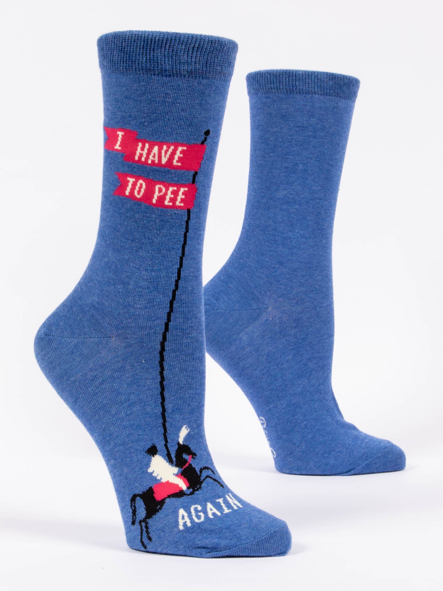 Blue Q Women's Crew Socks - I Have To Pee Again    