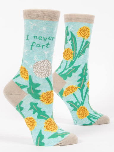 Blue Q Womens Crew Socks - I Never Fart    
