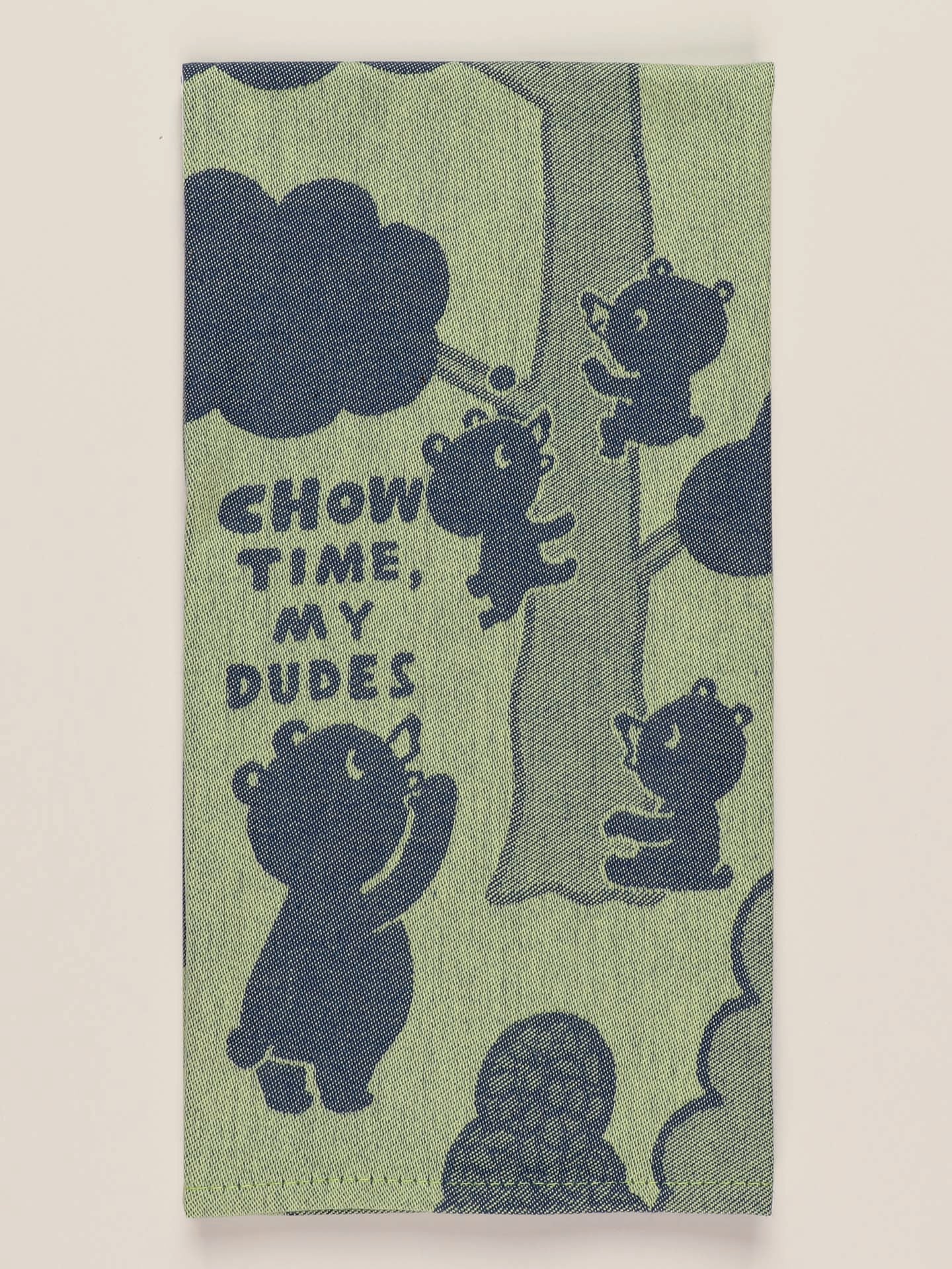 Blue Q Dishtowel - Chow Time, My Dudes    