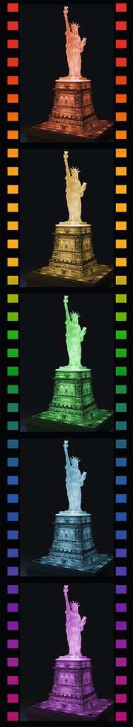 Statue Of Liberty Night Edition - 216 Piece Lighted 3D Puzzle    