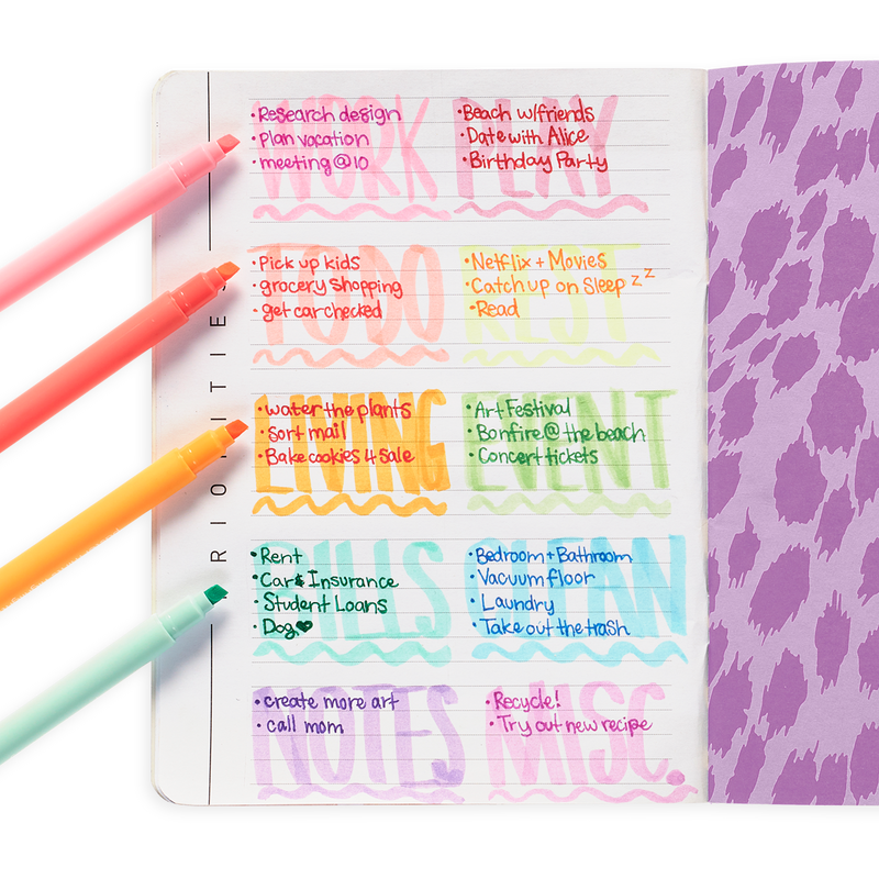 Pastel Mints - Mint Scented Flexitip Pastel Highlighters    