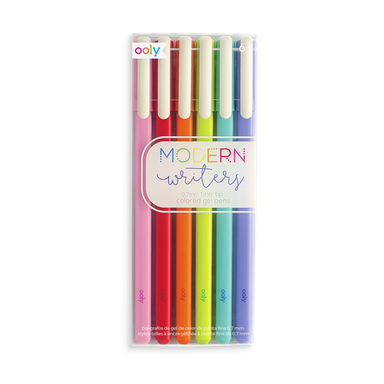 Modern Writers - 6 Fine Tip Colored Gel Pens    