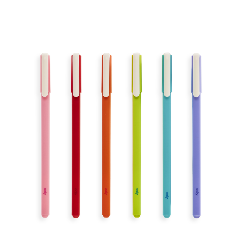 Modern Writers - 6 Fine Tip Colored Gel Pens    