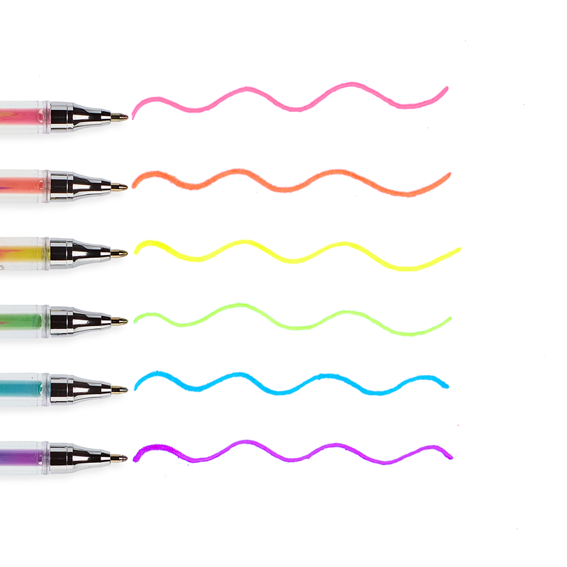 Tutti Fruitti - 6 Scented Multi Colored Gel Pens    