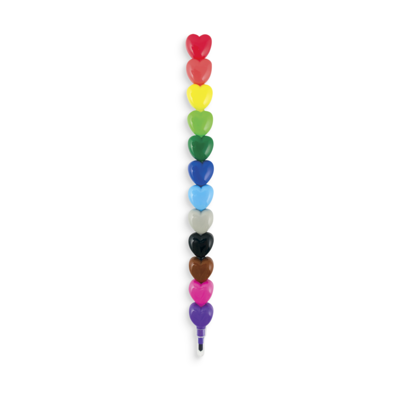 Heart To Heart - 12 Color Stacking Crayons    