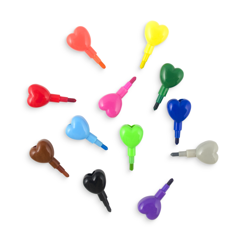 Heart To Heart - 12 Color Stacking Crayons    