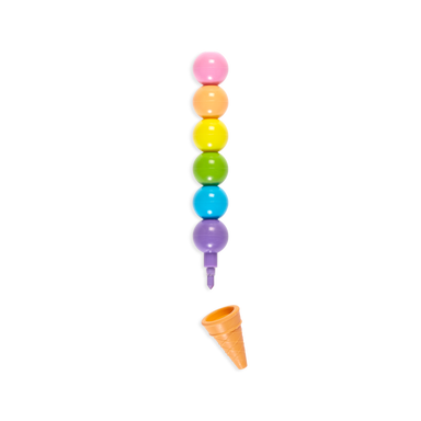 Rainbow Scoops - Erasable Crayons and Scented Eraser    