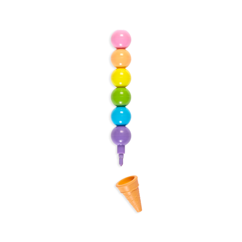 Rainbow Scoops - Erasable Crayons and Scented Eraser    
