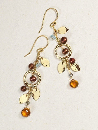 Holly Yashi Fairy Garden Drop Earrings - Apricot    