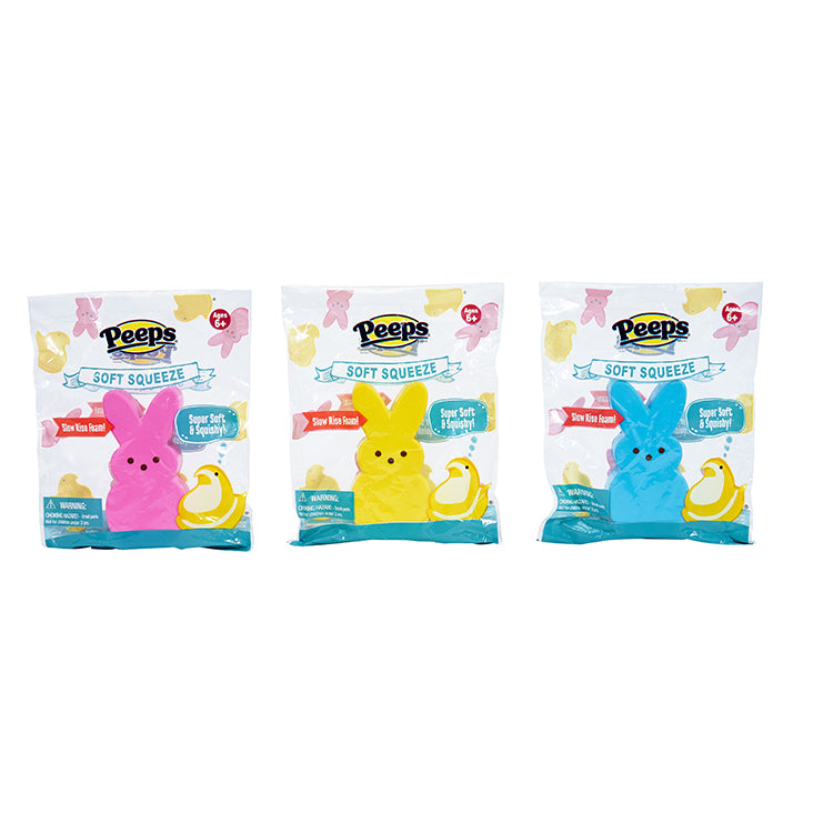 Peeps Slow Rise Foam Squeeze Asst colors Bunny, Chick,    