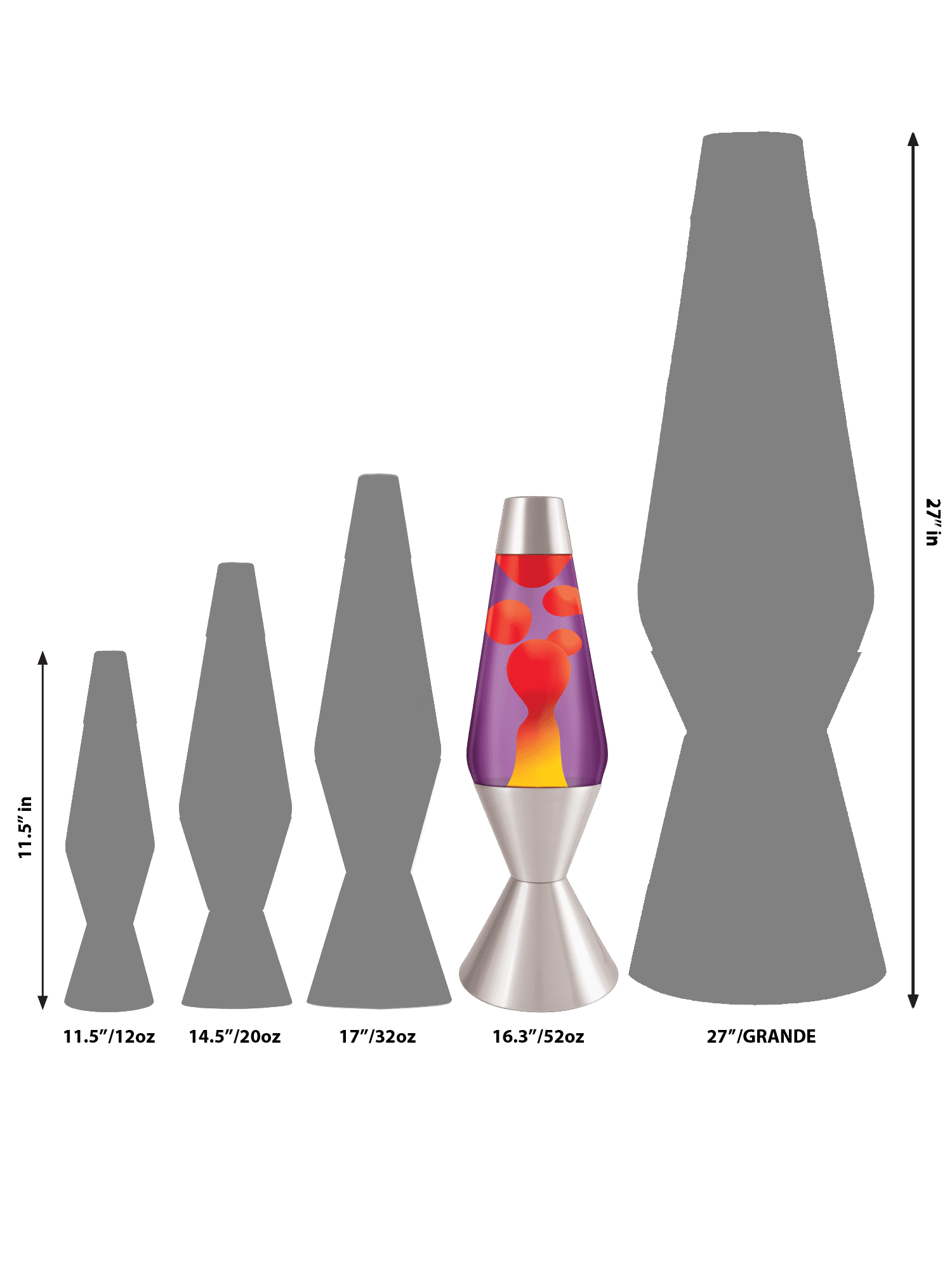 Lava Lamp - 16.3" Orange-Purple