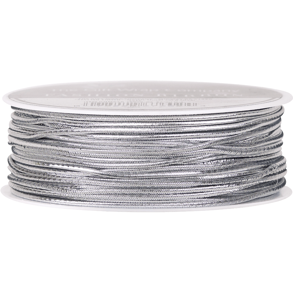 Elastic Tinsel Cord - Silver    
